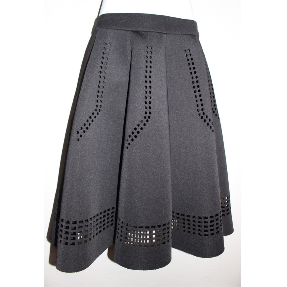 A-line black skirt